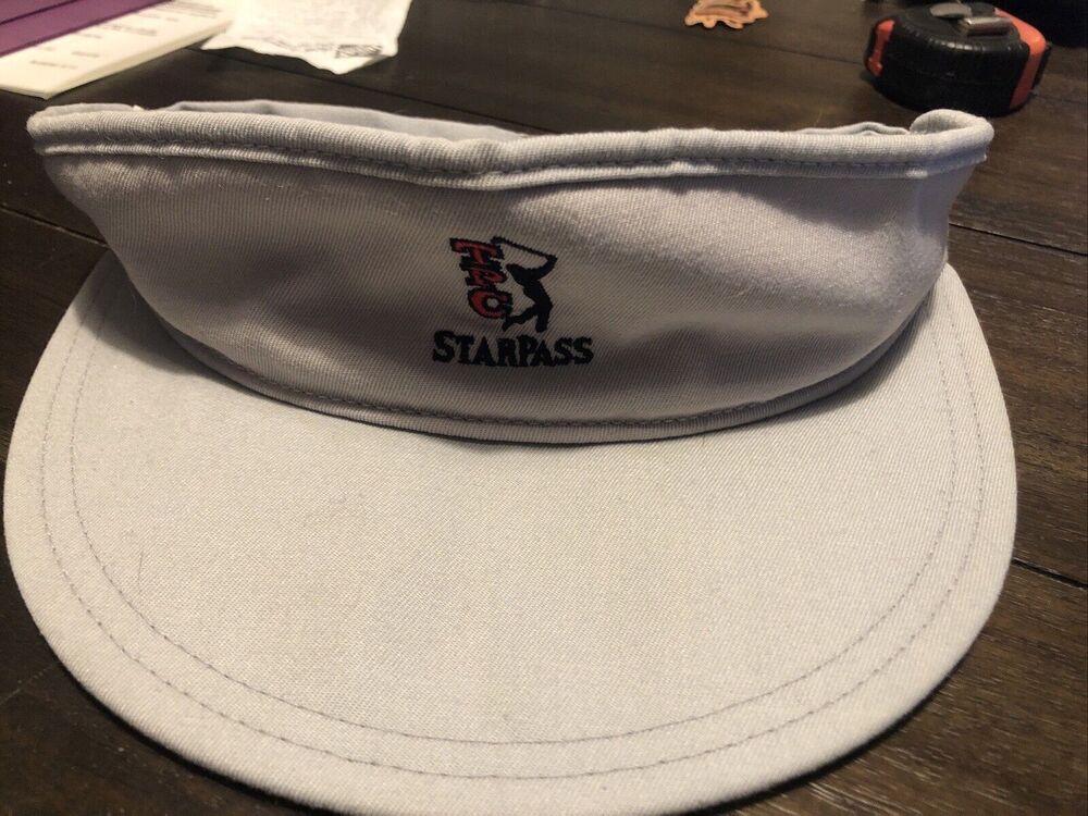 Vintage TPC Starpass Country Club New Era Pro Model Golf Visor Gray
